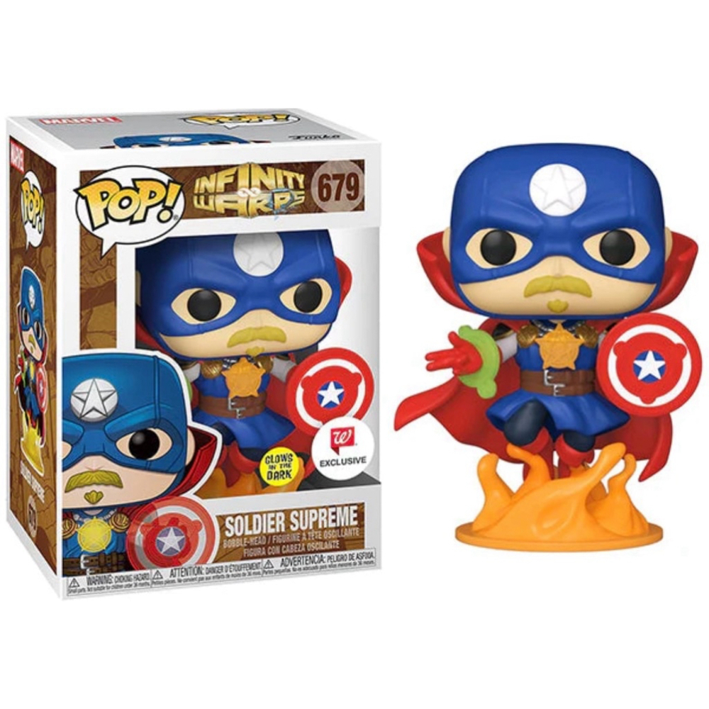 Funko Pop Marvel Soldier Supreme Figure Blue Red 679